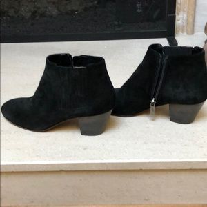 Black suede ankle boots